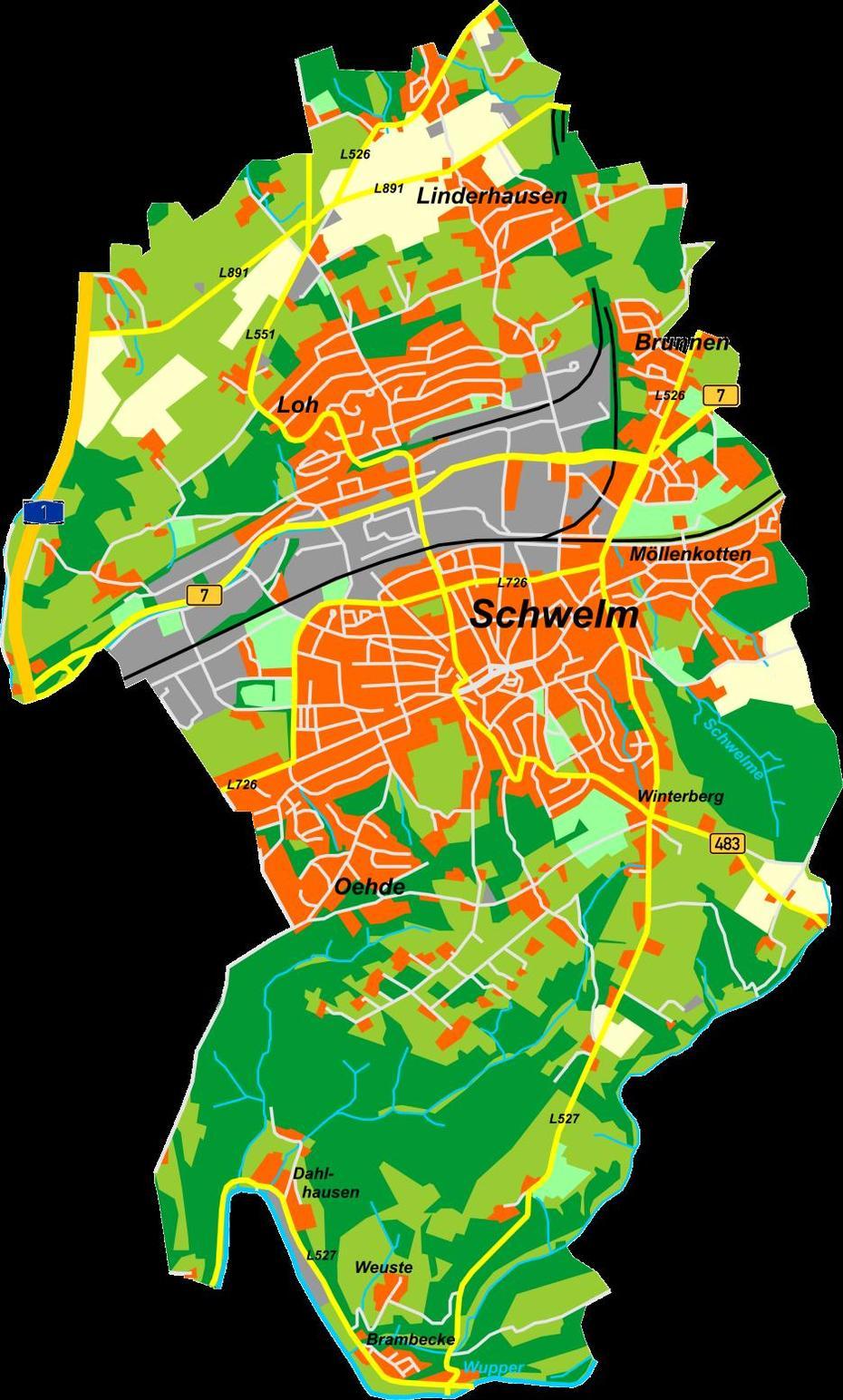 Schwelm, Karte Von Morty, Wikipedia. Lizenz: Cc-By-Sa 3.0 …, Schwelm, Germany, Ennepetal Germany, Schloss  Martfeld