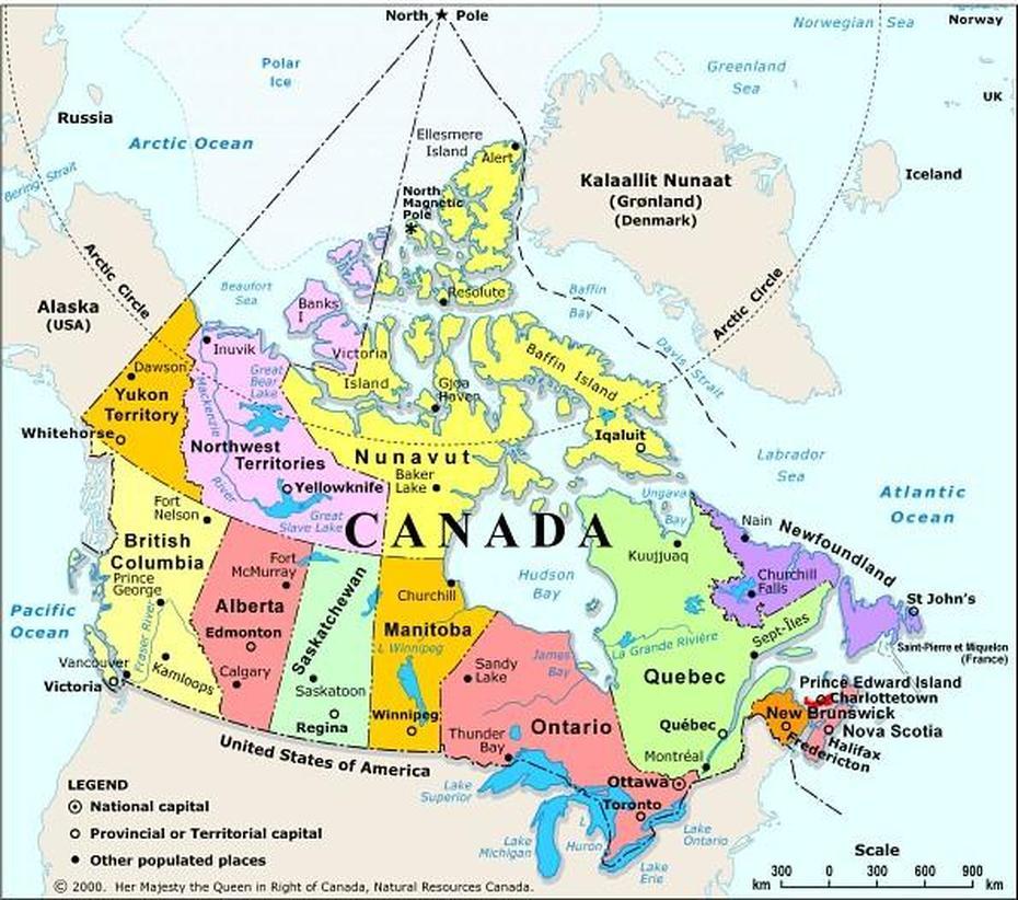 Of Canada Showing Cities, Northern Canada, Canada , London, Canada