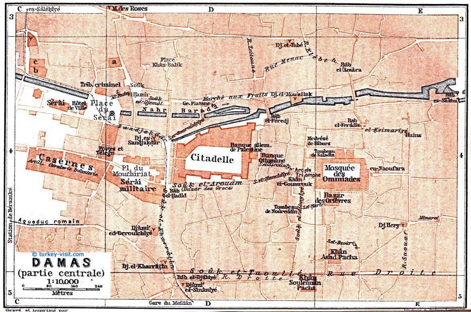 Damascus Map And Damascus Satellite Image, Damascus, Syria, Syria  With Cities, Syria A