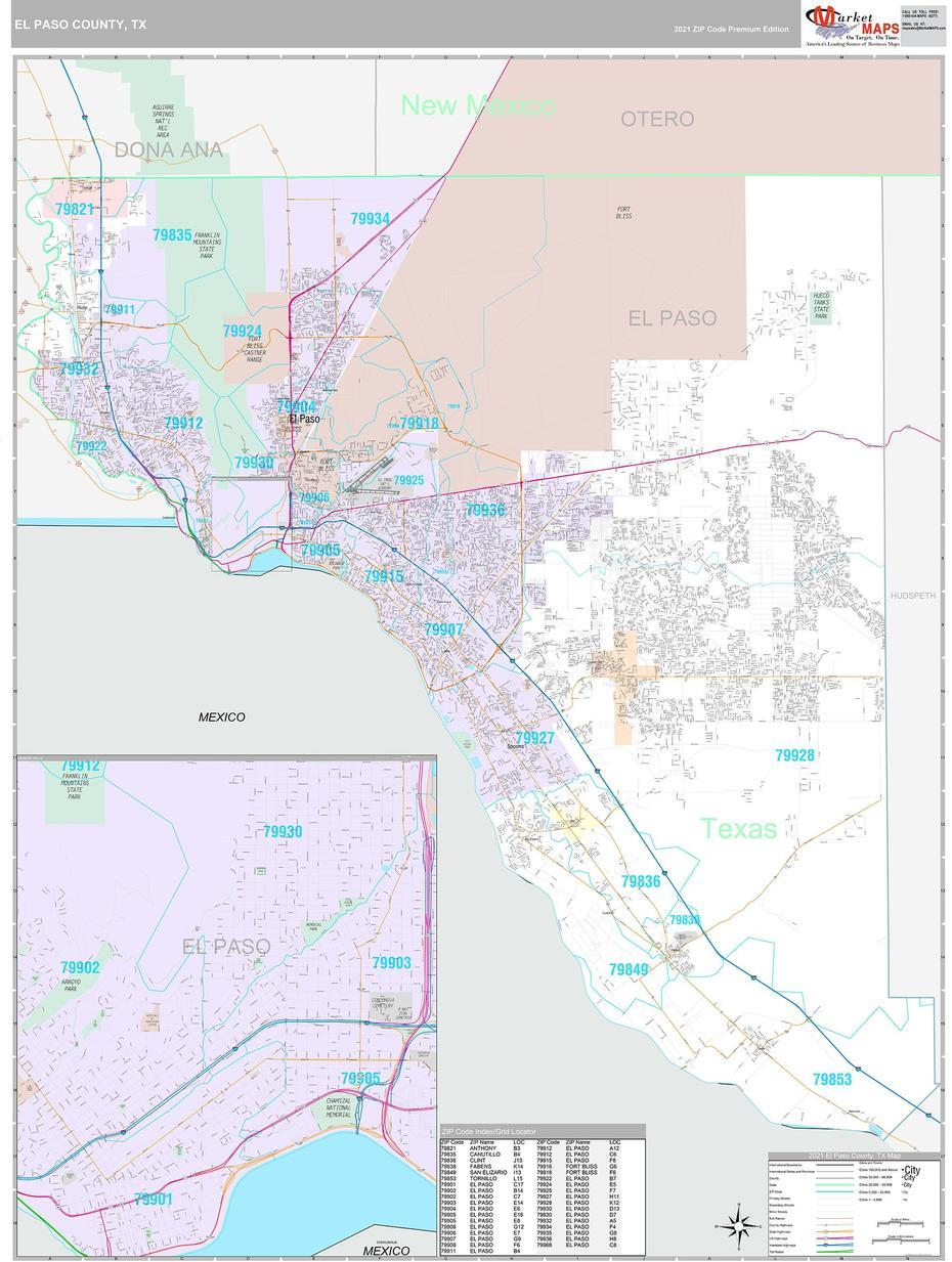 El Paso County, Tx Wall Map Premium Style By Marketmaps – Mapsales, El Paso, United States, United States Los Angeles, El Paso Texas City