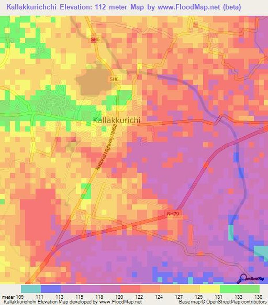 Elevation Of Kallakkurichchi,India Elevation Map, Topography, Contour, Kallidaikurichi, India, Ambasamudram, Varaha  Perumal