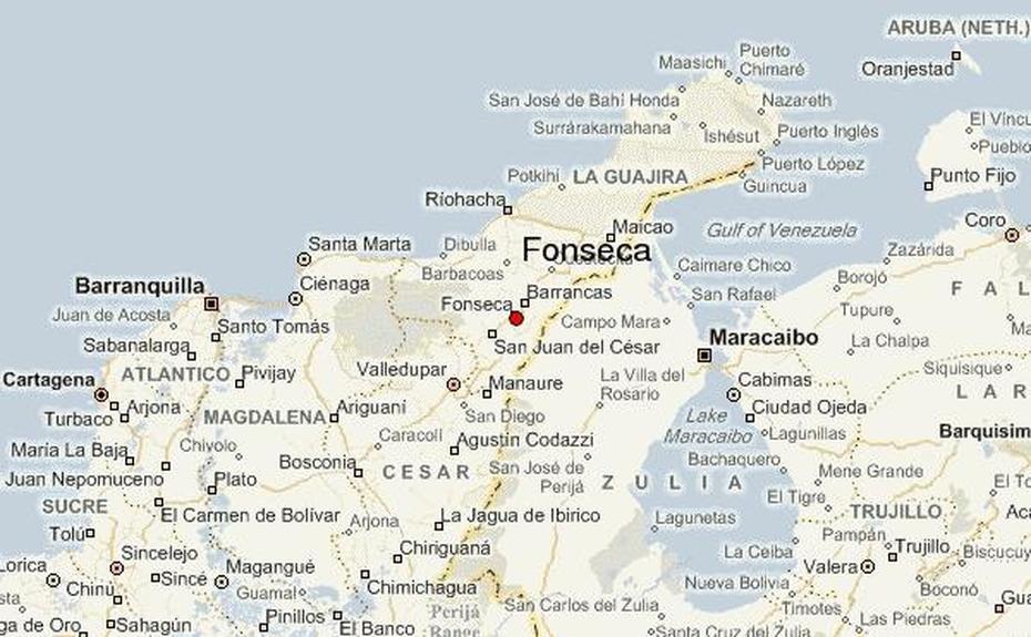 Fonseca Location Guide, Fonseca, Colombia, Colombia Cities, Colombia  Outline