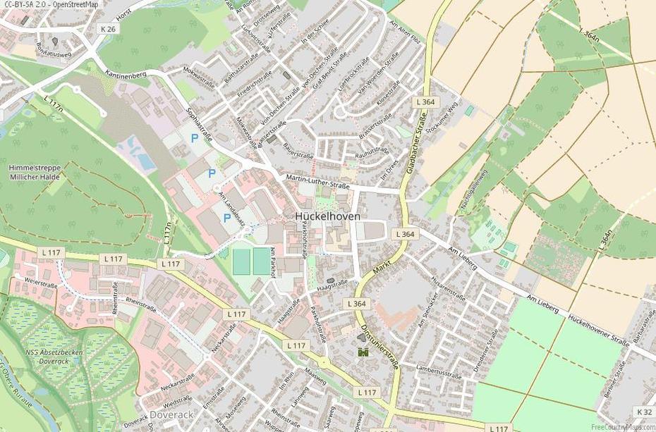 Huckelhoven Map Germany Latitude & Longitude: Free Maps, Hückelhoven, Germany, Nordlingen  Crater, Noerdlingen Germany