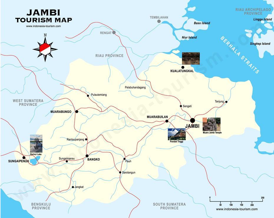 Jambi Tourism Map – Sumatera Indonesia, Jambi, Indonesia, Minangkabau, Indonesia Tourism
