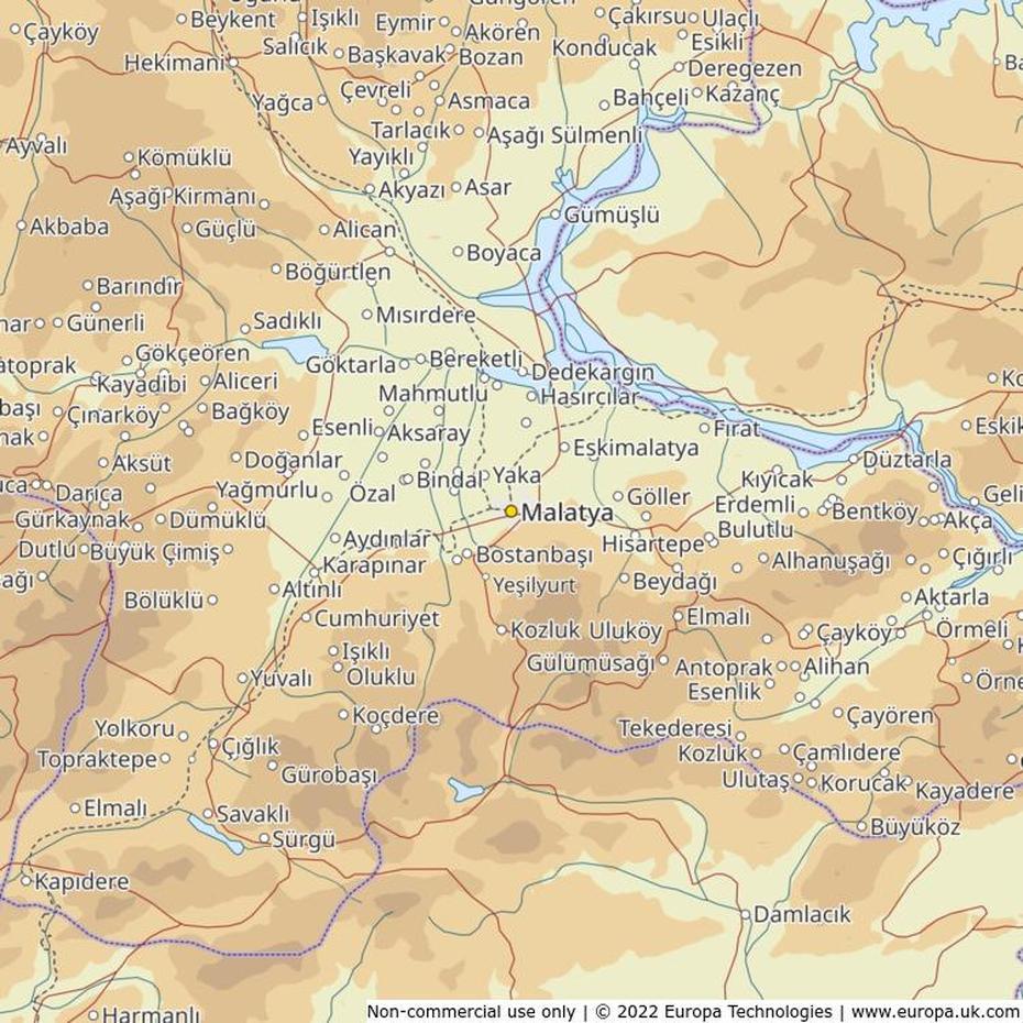 Map Of Malatya, Turkey | Global 1000 Atlas, Malatya, Turkey, Physical  Of Turkey, Constantinople Turkey