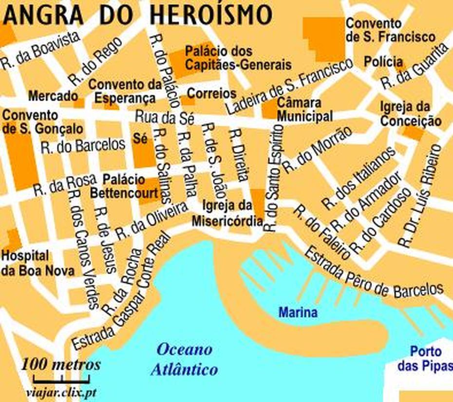 Mapa De Angra Do Heroismo | Mapa, Angra Do Heroísmo, Portugal, Angra Azores, Angra Azores Portugal