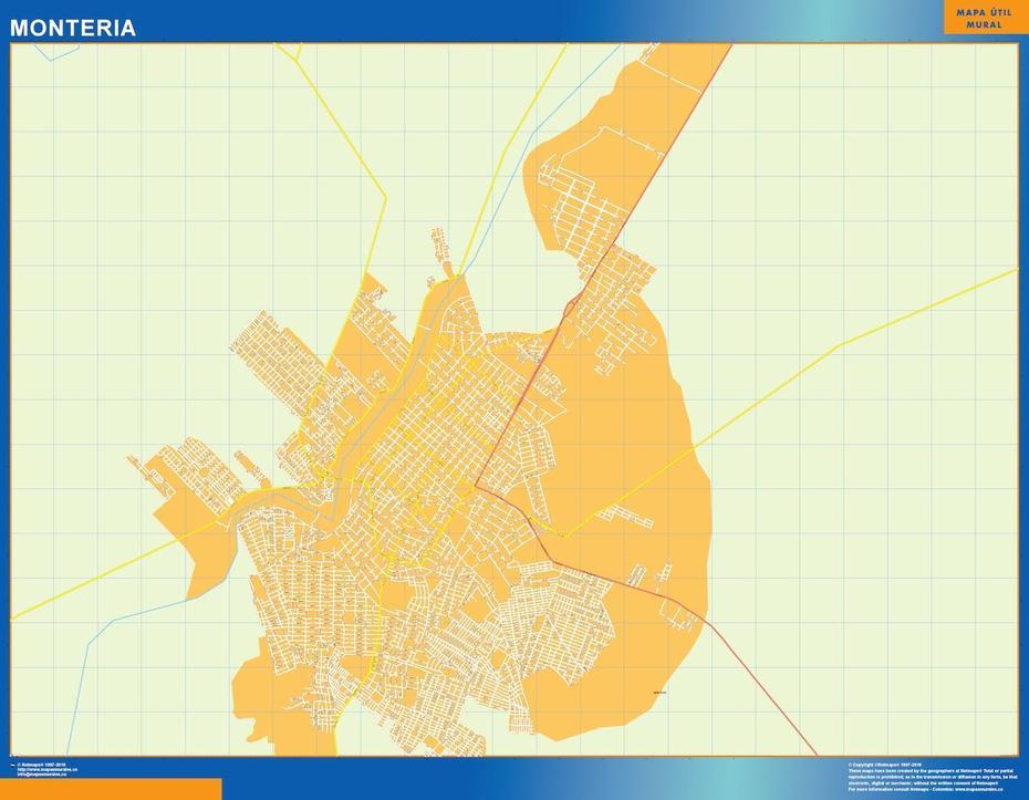 Monteria Map In Colombia | Wall Maps Of Countries For Europe, Montería, Colombia, Bogota- Colombia, Barranquilla Colombia