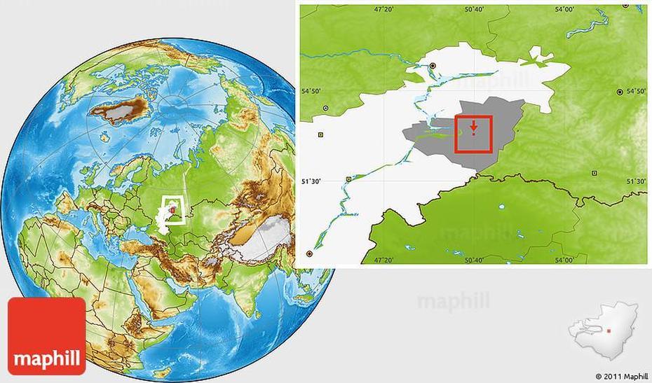 Physical Location Map Of Kinel, Highlighted Parent Region, Highlighted …, Kinel, Russia, Russia  Countries, Russia States