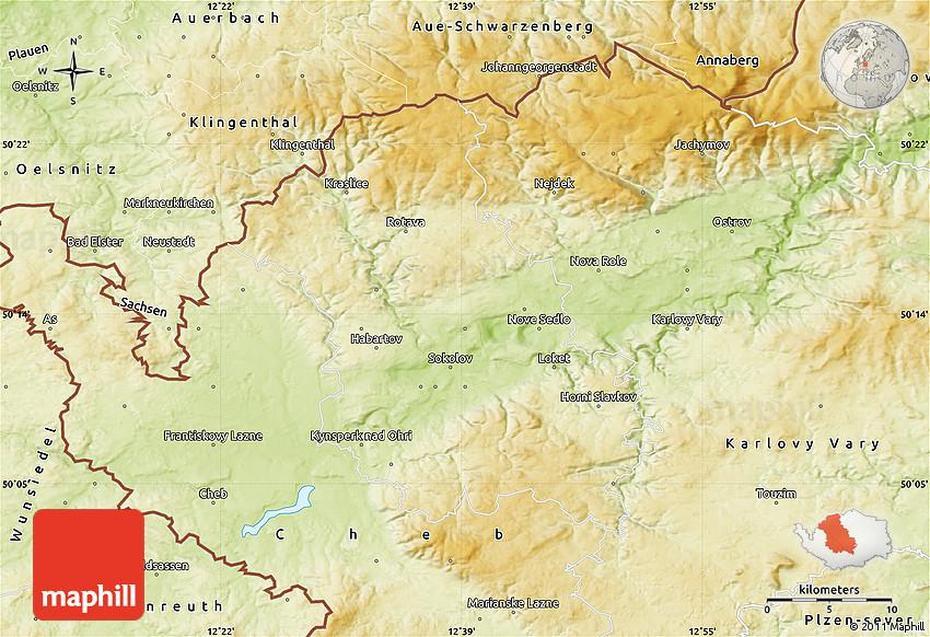 Physical Map Of Sokolov, Sokol, Russia, Sokol Train, Magadan  Airport