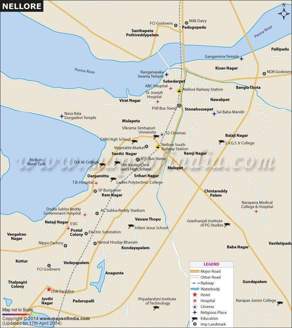 Pin On City Maps Of India, Nellore, India, Nellore, Nagercoil