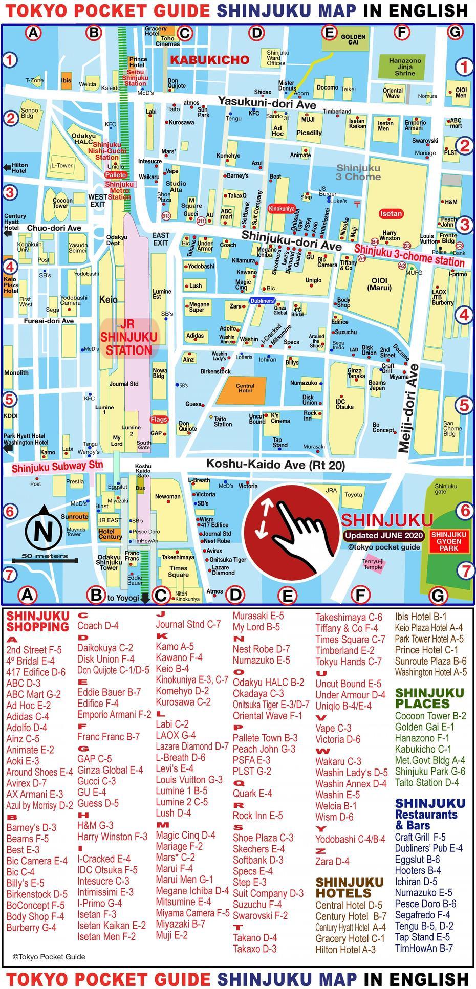 Shinjuku Shopping Map – Shinjuku Map Shopping (Kanto – Japan), Shinjuku, Japan, Shinjuku Jr Station, Of Tokyo City