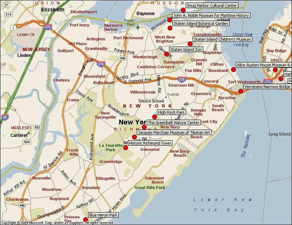 Sipoor / Staten Island Maps, Staten Island, United States, Us Pacific Islands, United States  With Names