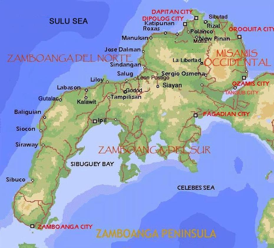 Zamboanga Map, Zamboanga City, Philippines, Zamboanga Province, Zamboanga In