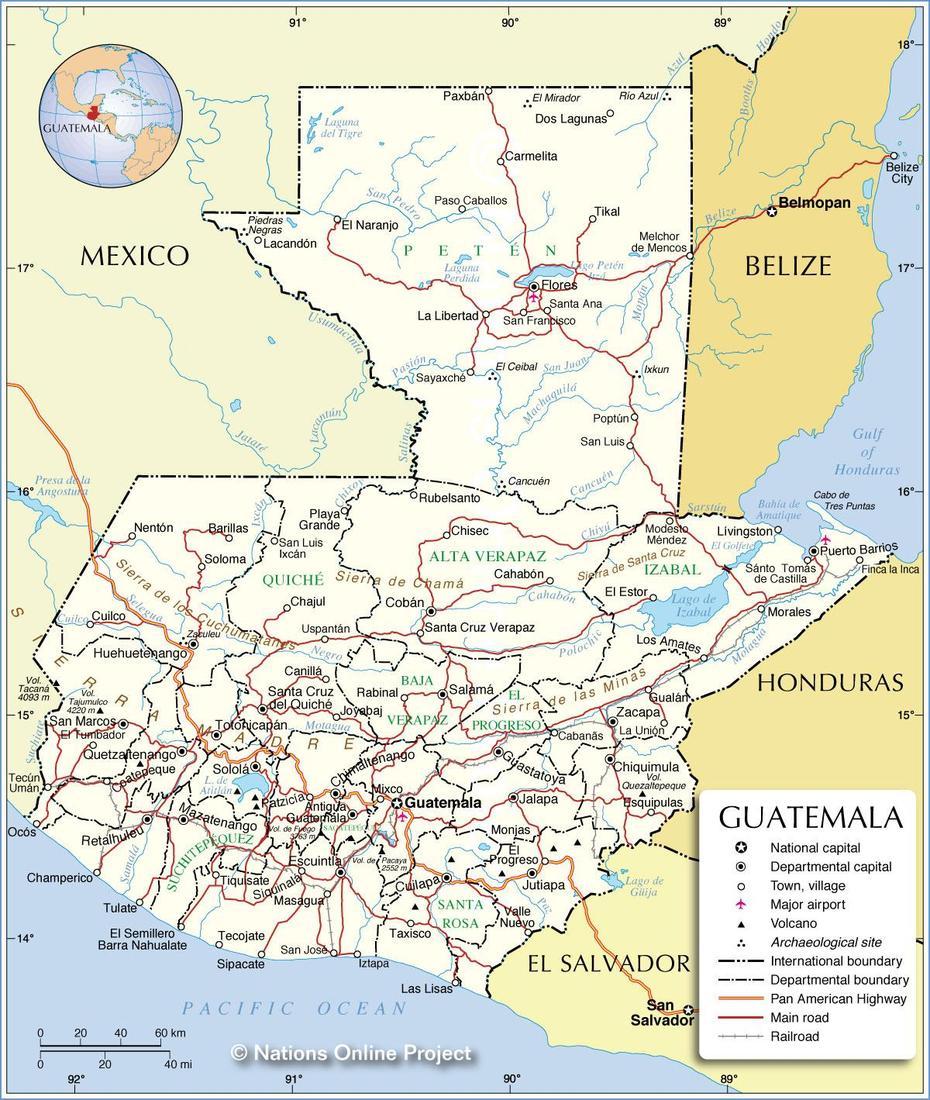 30 Detailed Map Of Guatemala – Maps Database Source, Guatemala City, Guatemala, Guatemala  Outline, Guatemala Country