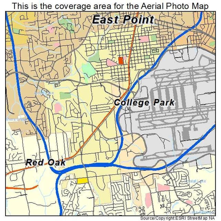 Aerial Photography Map Of College Park, Ga Georgia, College Park, United States, Full  Of United States, A  De Us