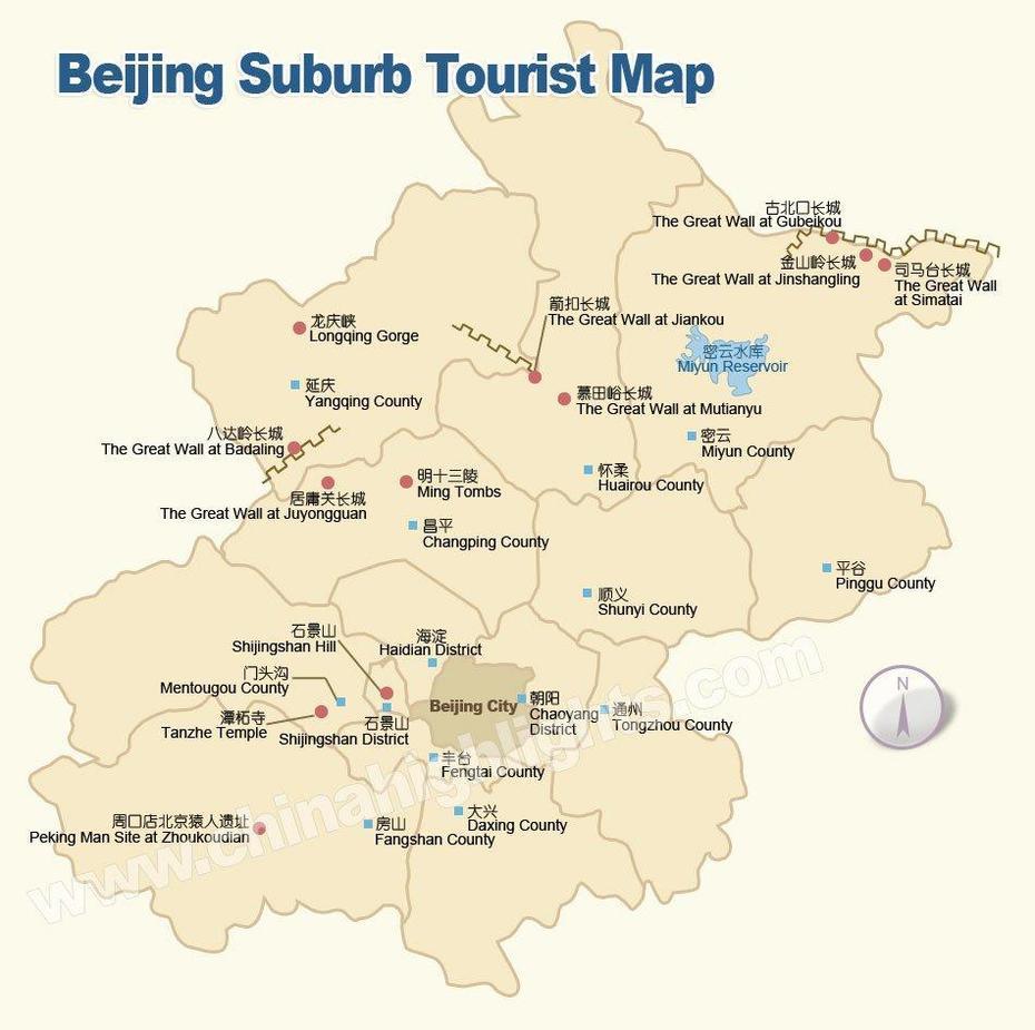 B”Beijing Map, Map Of Beijings Tourist Attractions And Subway”, Beining, China, Cities In China, Tourist  Of Beijing