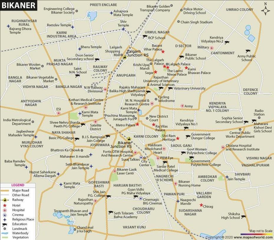Where Is Bikaner Located, Location Of Bikaner On India Map, Bīkaner, India, Bikaner  City, Ajmer