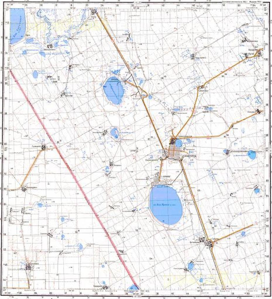 Download Topographic Map In Area Of Slavgorod, Novopokrovka, Yarovoye …, Slavgorod, Russia, Altai Krai Russia, Mennonites In Russia