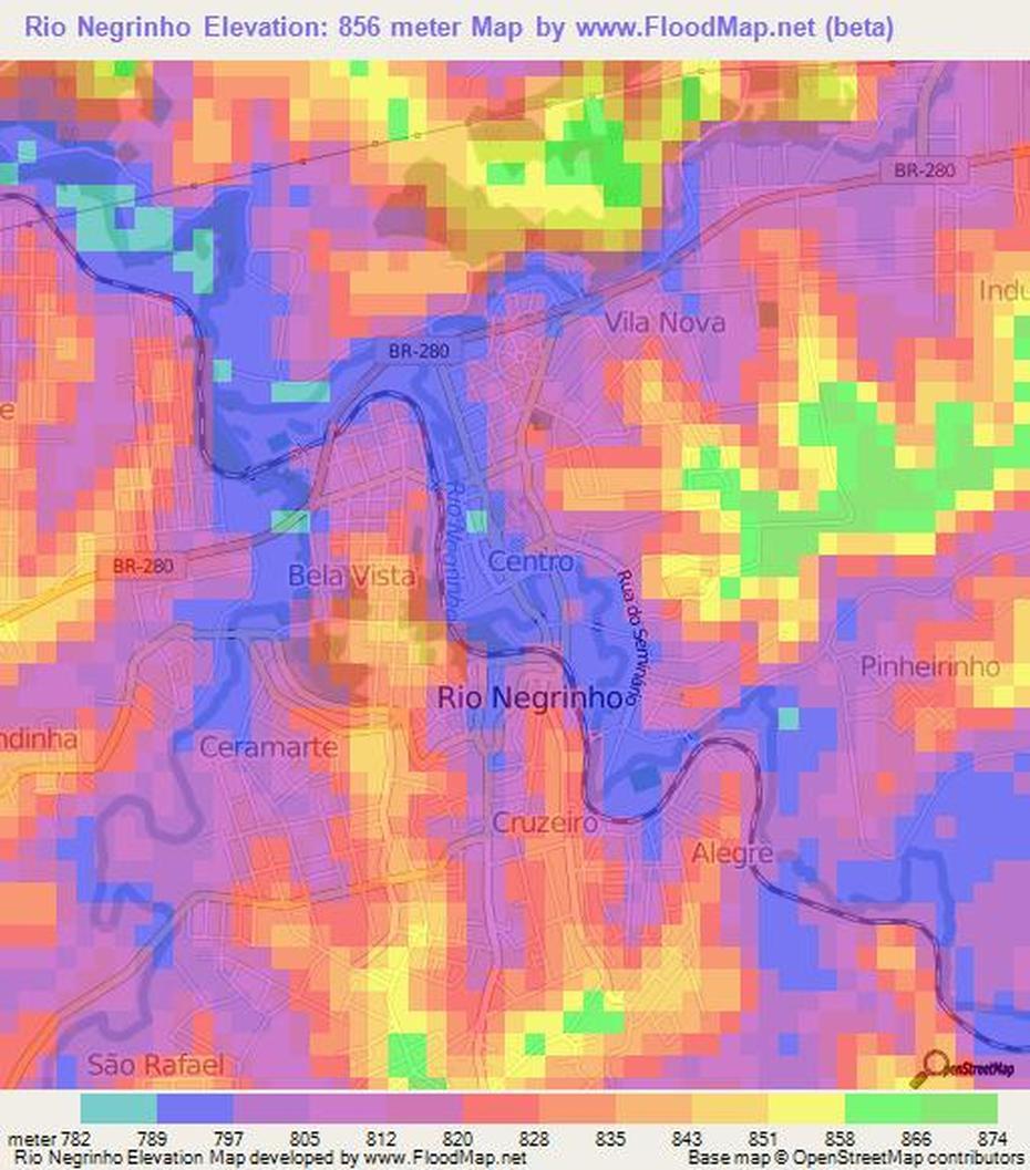 Elevation Of Rio Negrinho,Brazil Elevation Map, Topography, Contour, Rio Negrinho, Brazil, Where Is Rio Located, Northern Brazil