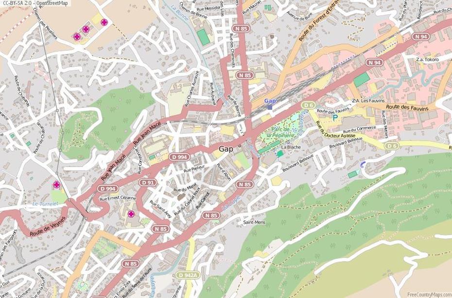 Gap Map France Latitude & Longitude: Free Maps, Gap, France, Falaise Gap, Lourdes