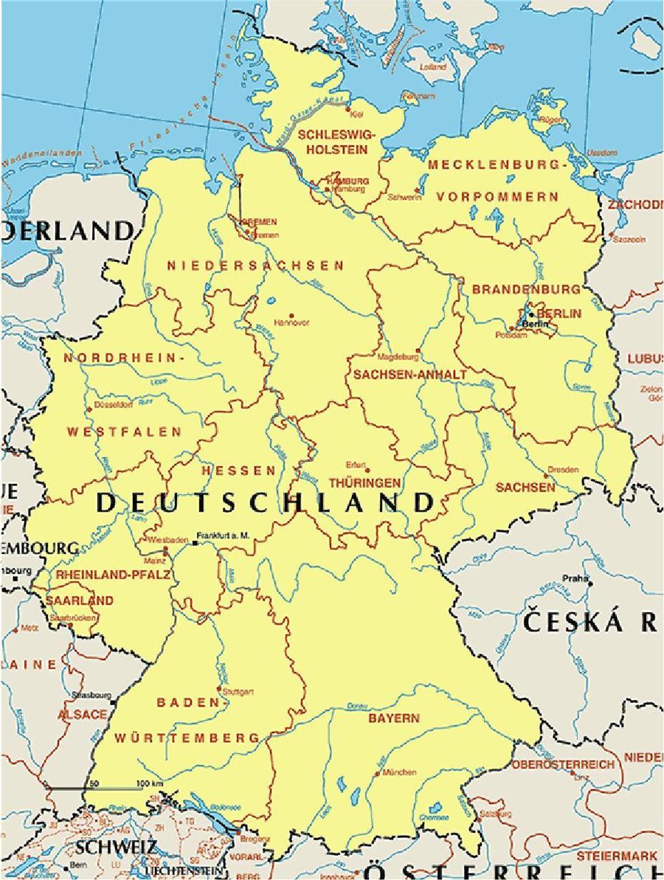 Germany Map, Lage, Germany, Tübingen Germany, Stuttgart/ Germany