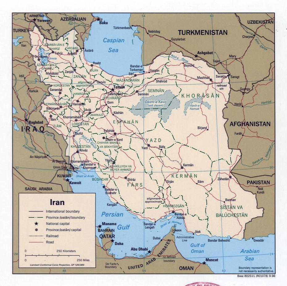 Large Detailed Political And Administrative Map Of Iran With Roads …, Gerāsh, Iran, Gersh  School, Ben  Rappaport