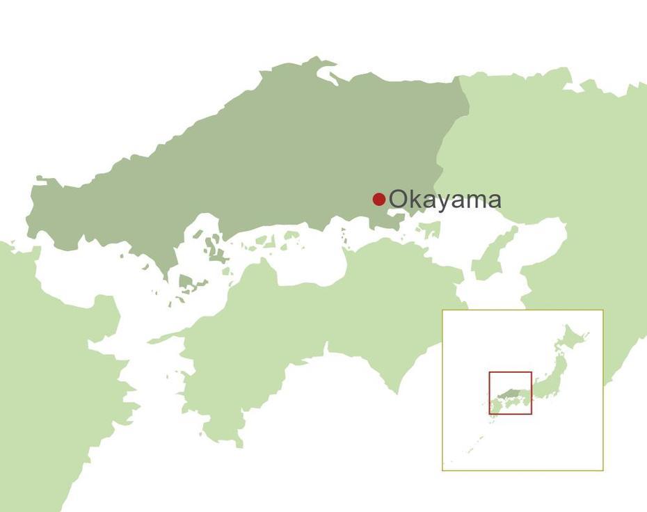 Okayama Map, Okayama, Japan, Hyogo Japan, Kumamoto Japan