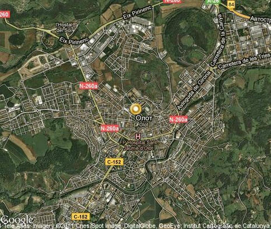 Olot: Video, Popular Tourist Places, Satellite Map – Girona – Catalunya …, Olot, Spain, Figueres Spain, Terrassa Spain