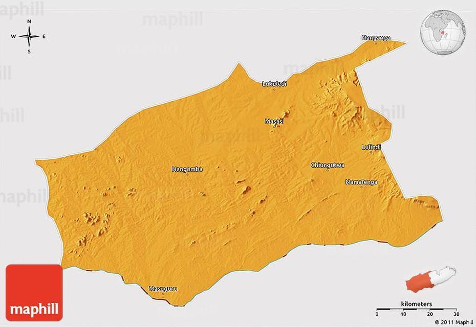 Political 3D Map Of Masasi, Cropped Outside, Masasi, Tanzania, Dar Es Salaam Tanzania, Mbeya Tanzania