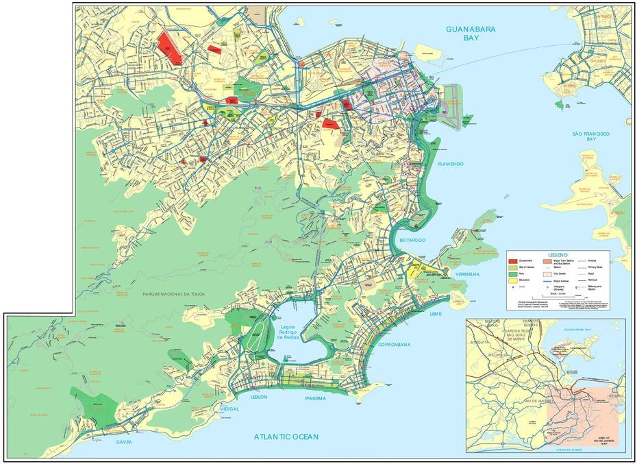 Rio De Janeiro Map And Rio De Janeiro Satellite Image, Rio De Janeiro, Brazil, Rio De Janeiro World, Barra Da Tijuca Rio De Janeiro