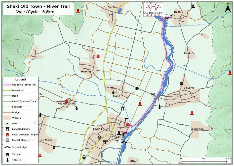 Shaxi Map | Custom Shaxi Map Only From Old Theatre Inn | Yunnan China, Shaxi, China, Yunnan China River, Shaxi Ancient Town