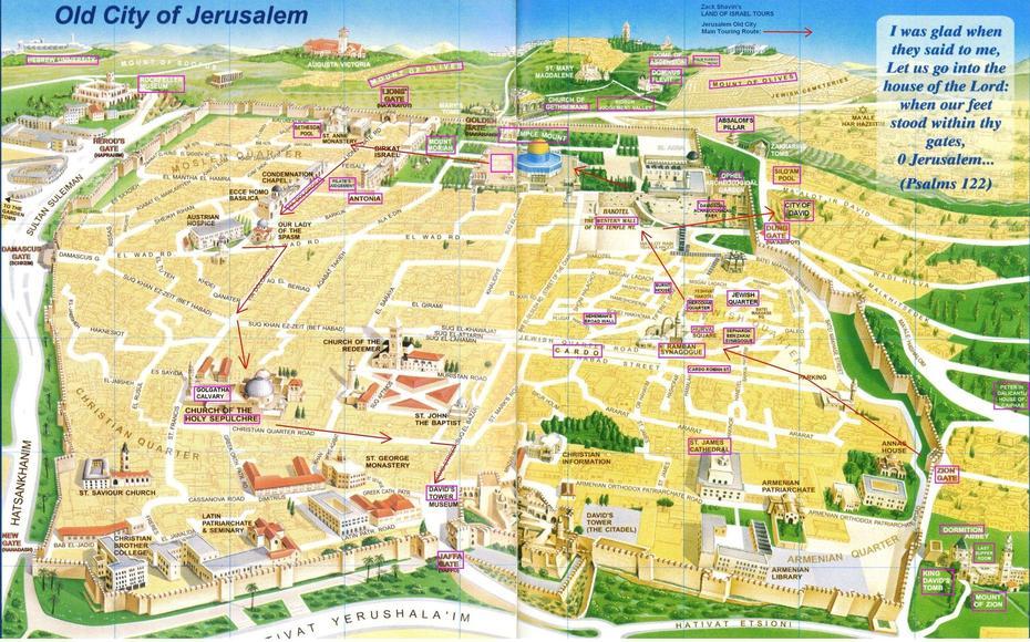 Tourist Map Of Jerusalem Israel  Travel News  Best Tourist Places In …, Jerusalem, Israel, Jerusalem City, Modern Day Israel