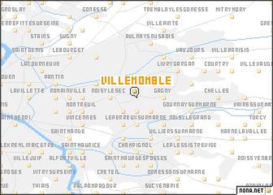 Villemomble (France) Map – Nona, Villemomble, France, Loire Valley France, France Wine  Printable