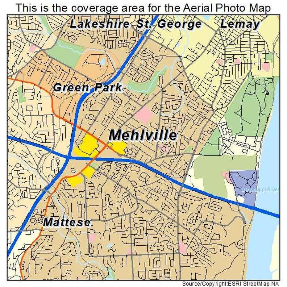 Aerial Photography Map Of Mehlville, Mo Missouri, Mehlville, United States, United States  Simple, Cool United States