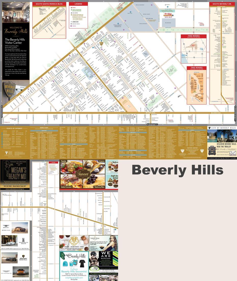 Beverly Hills Hotels And Sightseeings Map, Beverly Hills, United States, The One Beverly Hills Mansion, Rodeo  Drive