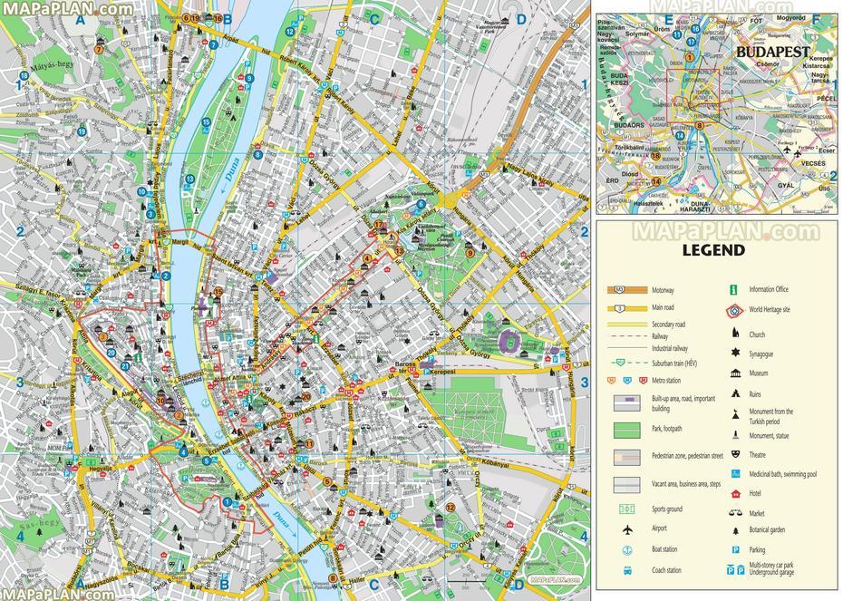 Budapest Maps – Top Tourist Attractions – Free, Printable City Street …, Budapest, Hungary, Of Budapest City, Budapest Hungary Tourist