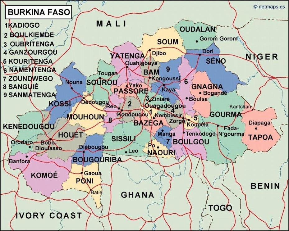 Burkina Faso Political Map. Vector Eps Maps. Eps Illustrator Map …, Bindé, Burkina Faso, Gauze  Bandage, Surgical  Bandage