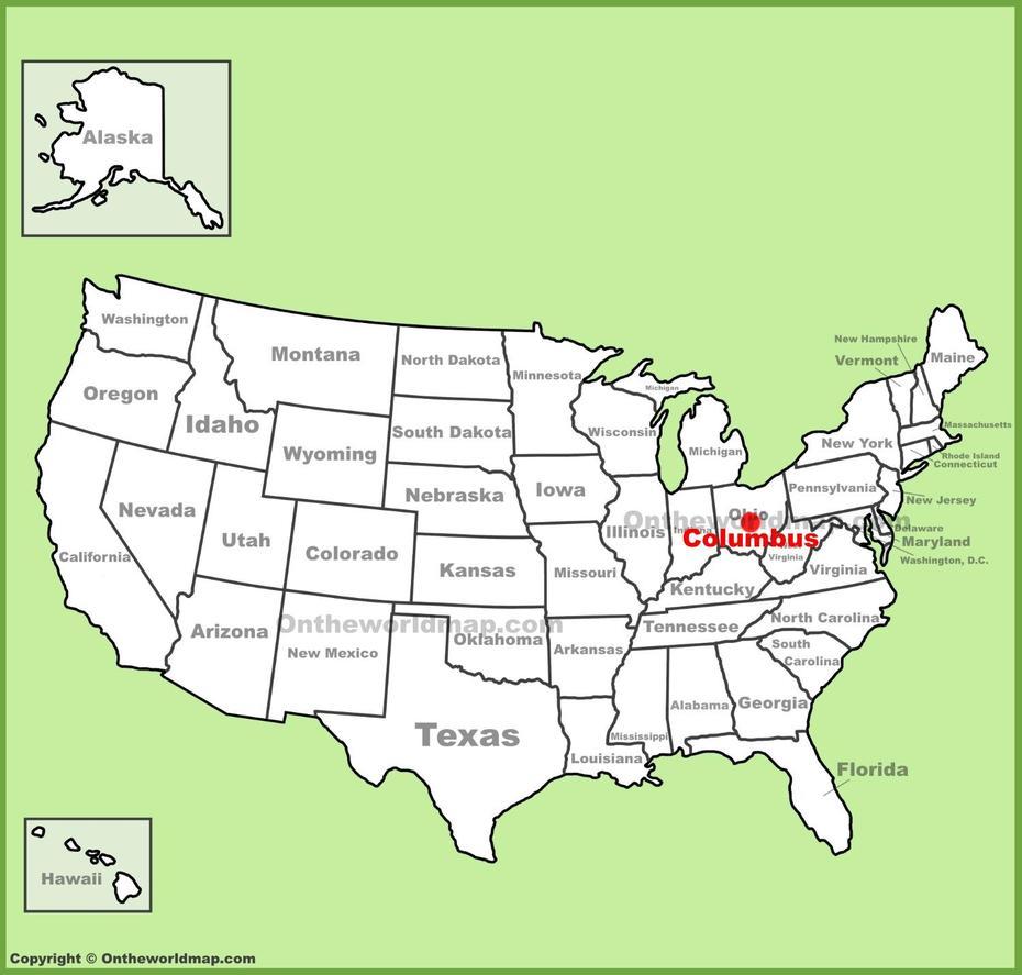 Columbus Location On The U.S. Map, Columbus, United States, United States On The, Columbus On