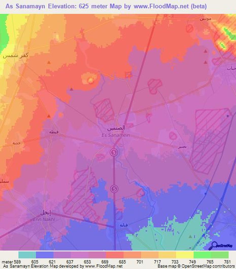 Elevation Of As Sanamayn,Syria Elevation Map, Topography, Contour, Aş Şanamayn, Syria, Latakia Syria, Syria Blank