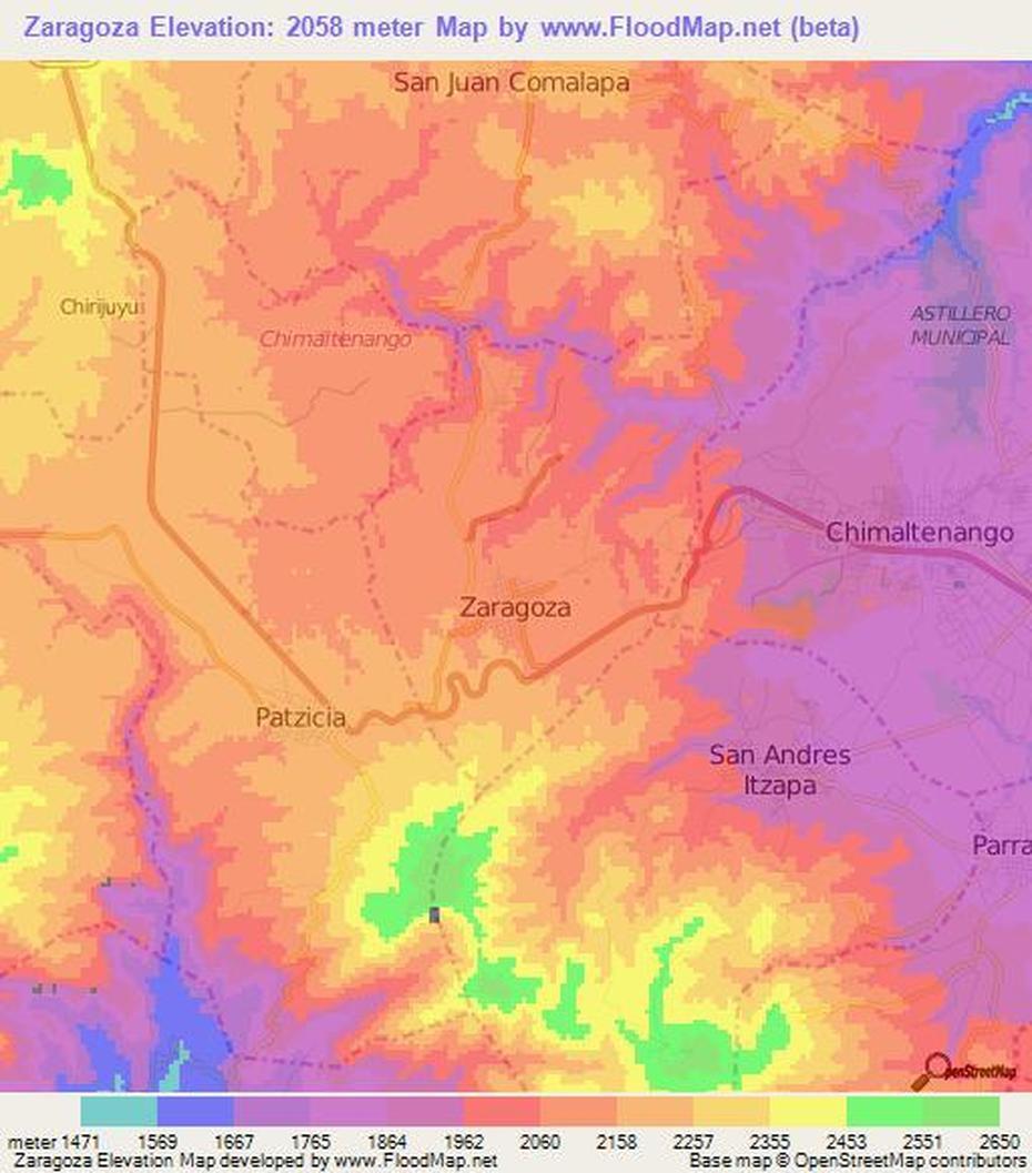 Elevation Of Zaragoza,Guatemala Elevation Map, Topography, Contour, Zaragoza, Guatemala, Valle De Zaragoza, Zaragoza Spain