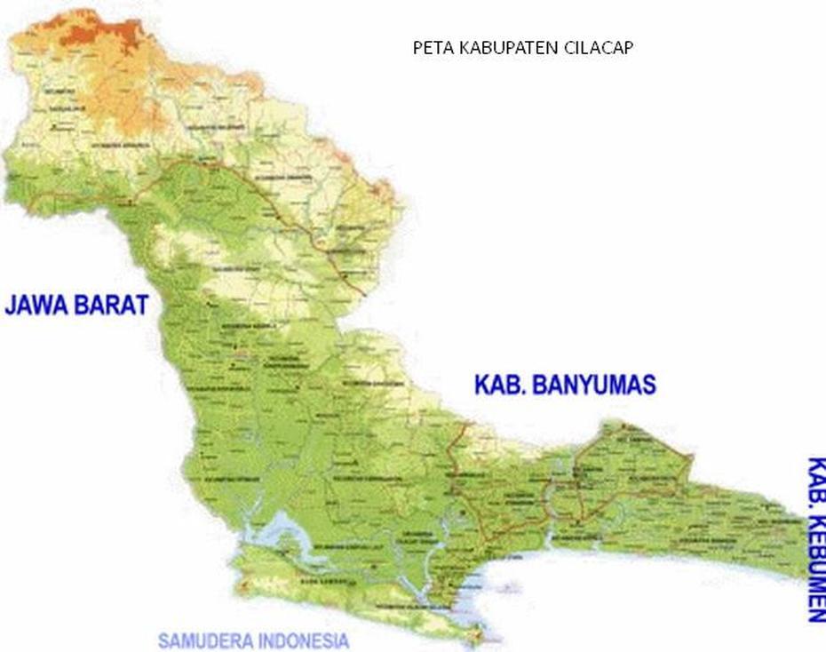 Gambar Peta Kabupaten Cilacap Versi Cetak Lengkap | Gambar Peta …, Cilacap, Indonesia, Jawa Tengah Indonesia, Hotel Indonesia