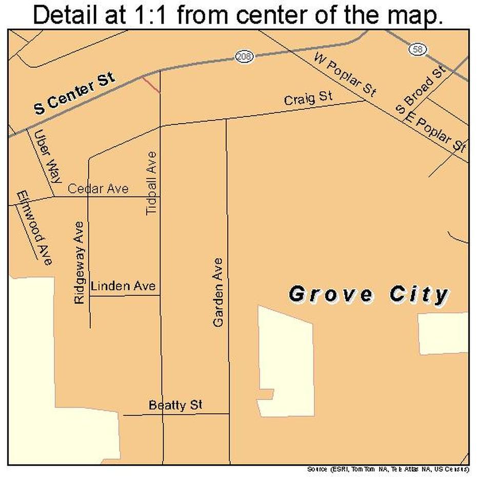 Grove City Pennsylvania Street Map 4231656, Grove City, United States, United States  Oceans, United States Counties