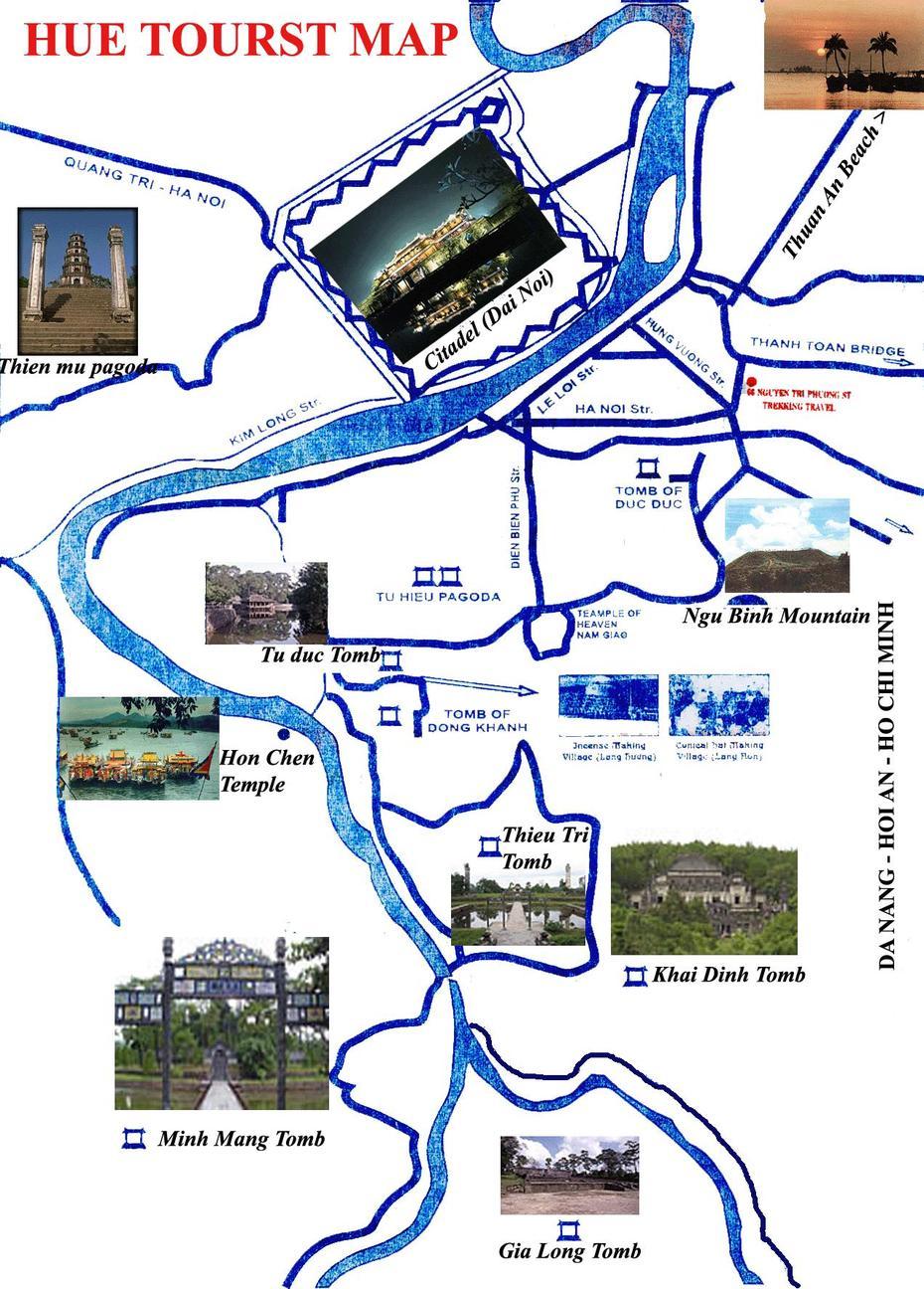 Hue Region Tourist Map – Hue Vietnam  Mappery, Huế, Vietnam, Hue Vietnam Attractions, Da Nang
