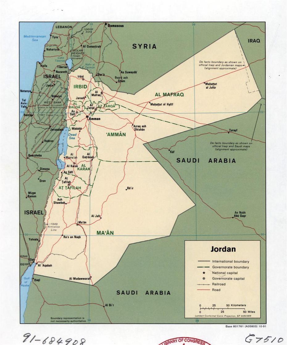 Jordan Asia, Jordan River On, Large Detailed, Aţ Ţurrah, Jordan