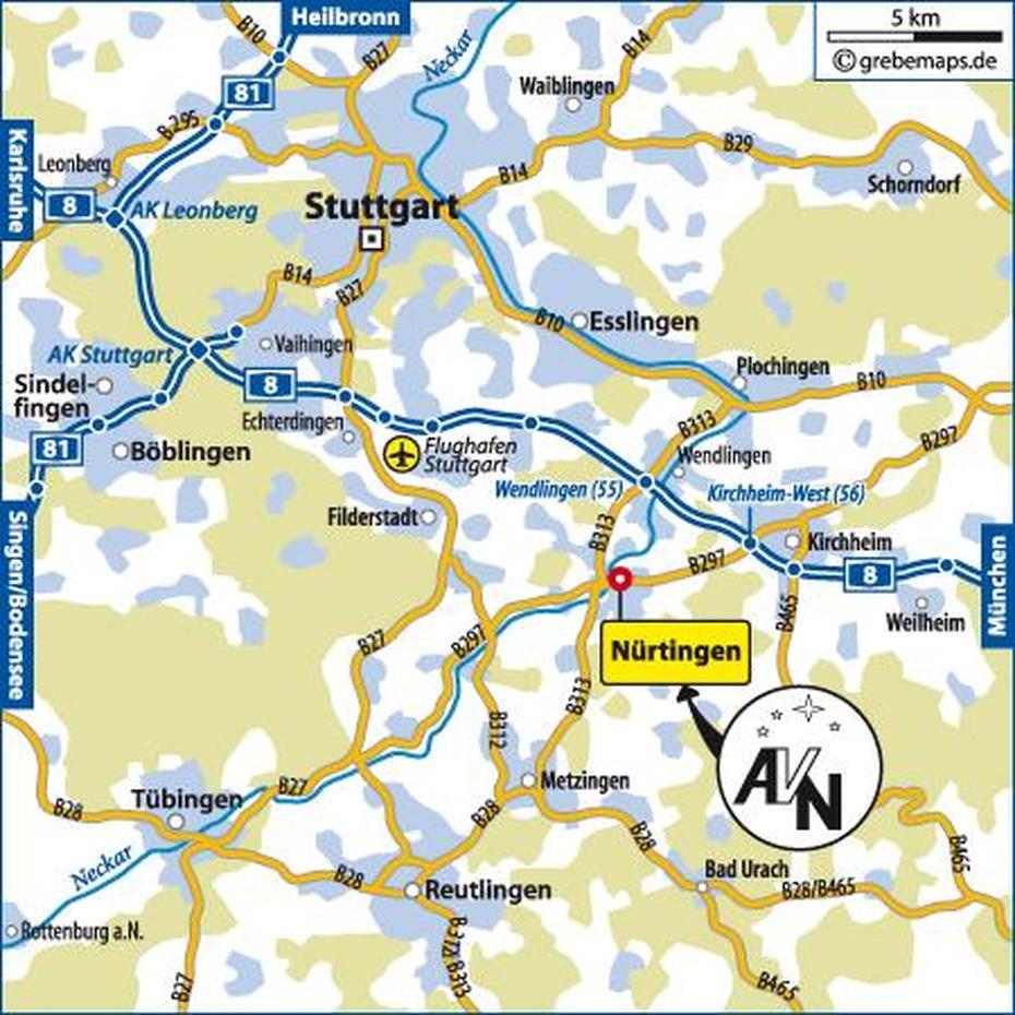 Lageplan  Sternwarte Nurtingen, Nürtingen, Germany, Kirchheim Teck Germany, Nurnberg Germany