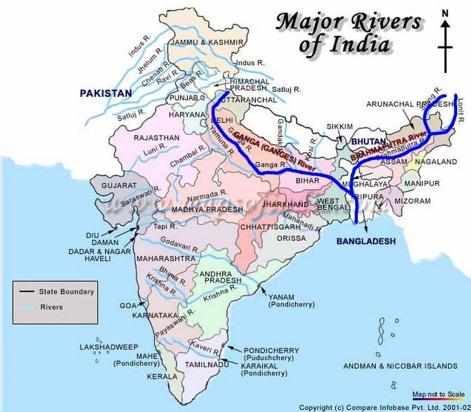 Map: Ganges & Brahmaputra Sacred Rivers Of India | Ancient India Map …, Devarshola, India, India  Graphic, Goa