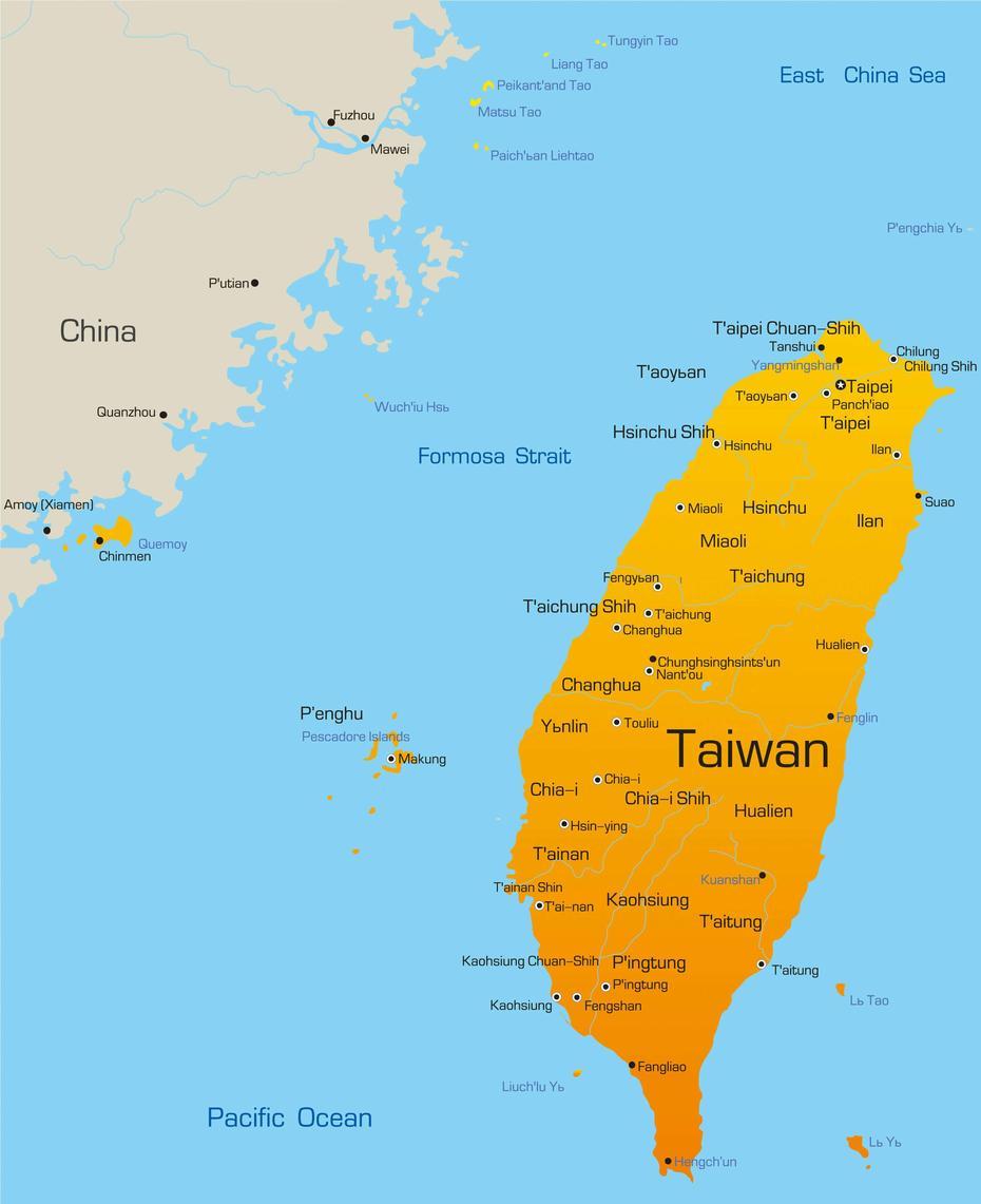 Map Of Taiwan – Guide Of The World, Taibao, Taiwan, Printable  Of Taiwan, Of Taiwan And China