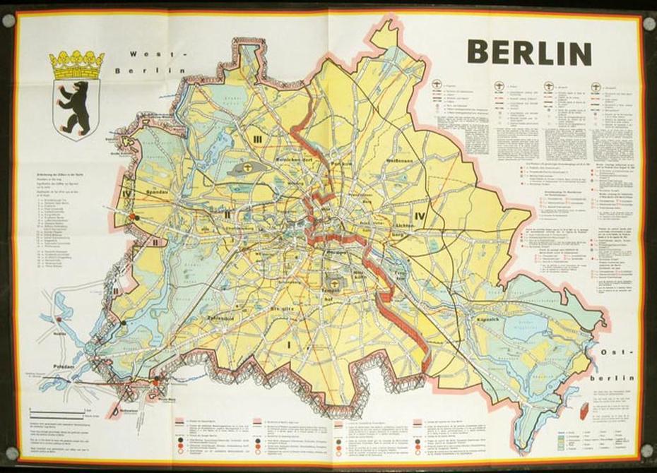 Mapcarte 301/365: Berlin By Anon, Ca 1964 | Commission On Map Design, Berlin, Germany, Germany City, Old Berlin