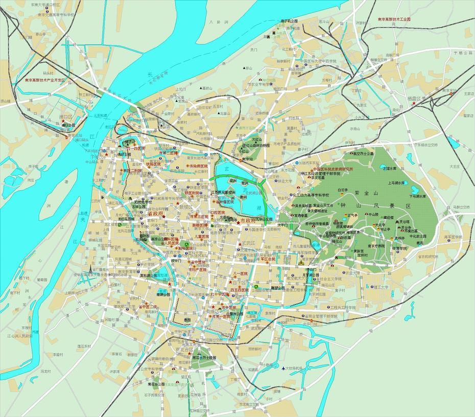 Nanjing Map, Nanjing, China, Nanjing City China, Nanjing Location