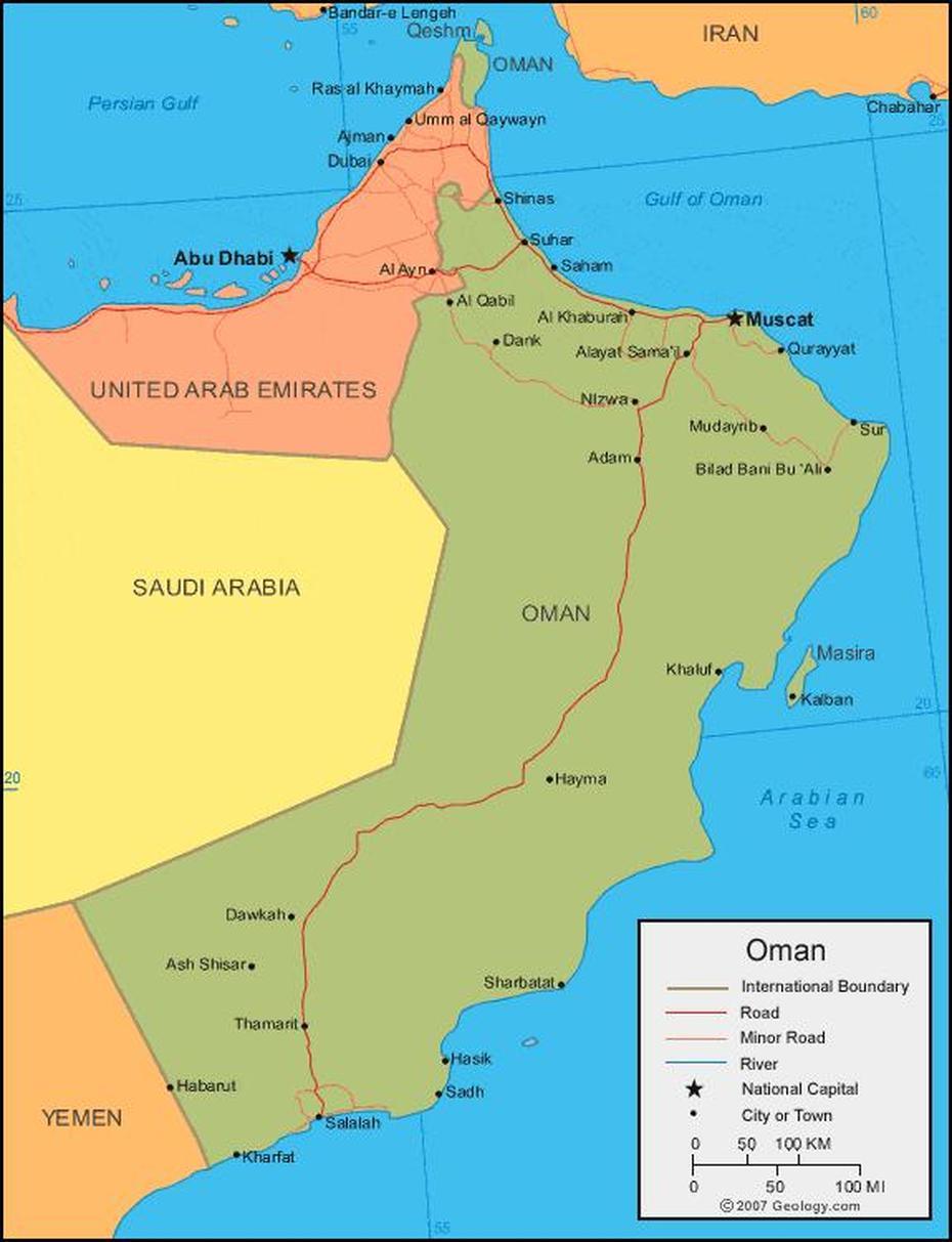 Oman Mapa | Mapa, Ibrā’, Oman, Oman Mosque, Muscat City Oman